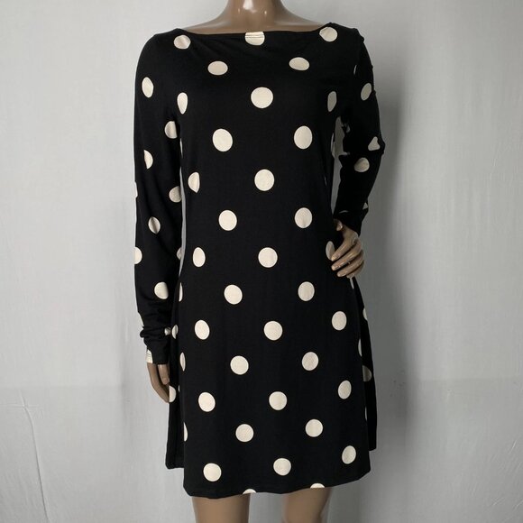 Reformation Dresses & Skirts - Reformation Women's Jaelynn Knit Mini Dress Size M – Black/White Polka Dot
